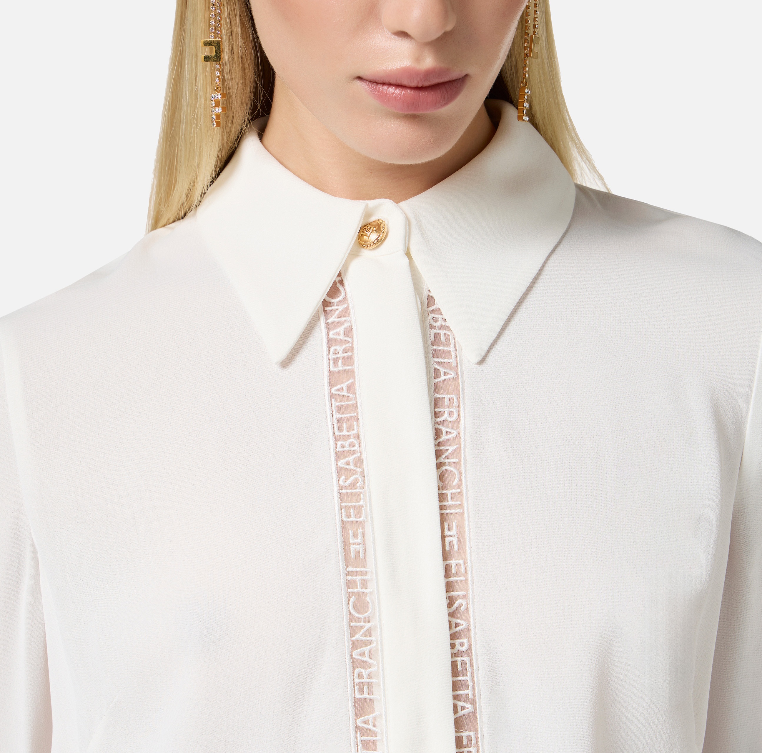 Camicia da donna di colore avorio - Elisabetta Franchi